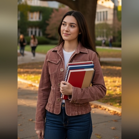Tulle Jackets & Blazers - Urban Outfitters Tulle Women's Duaty Mauve Corduroy Jacket Size M EUC